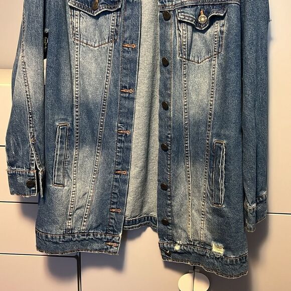 Noisy May long denim jacket - Picture 3 of 6